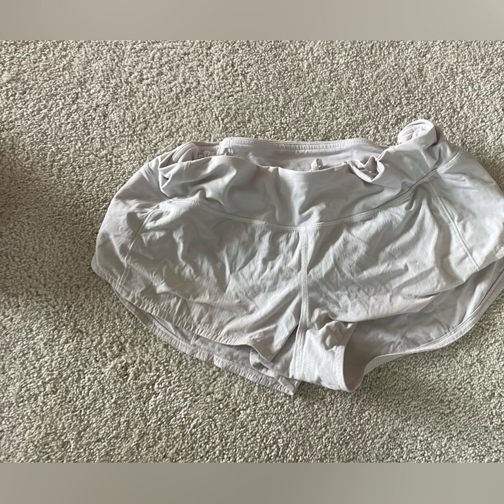 white lululemon speed up short
